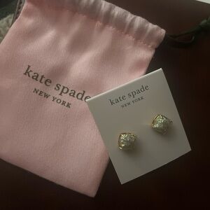 Kate Spade Glitter Gold Stud Earrings
